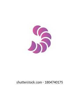 Creative spiral logo colorful illustration vector design