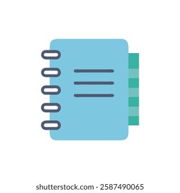 Creative Spiral Notebook Illustration Icon