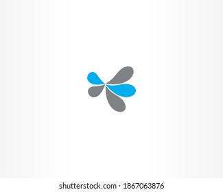 Creative splash icon blue design