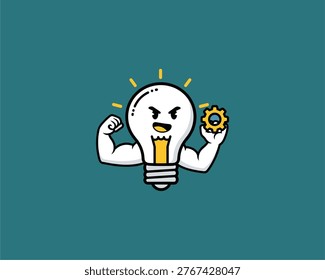 Creative Splash of Light Bulb Idea in Graphic Design, Bright Colors, Modern Conceptual Artwork