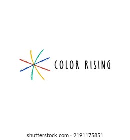 Diseño vectorial de diseño de logotipo de icono de estrellas, logotipo de colorido Splash plantilla de diseño de vector de negocio con estilos modernos, simples y minimalistas aislados en fondo blanco.