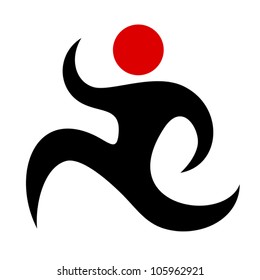 Creative sport man icon