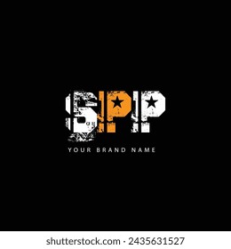 Creative spp Logo Design Vector
