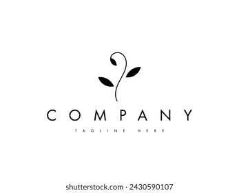 creative sprout leaf eco logo design