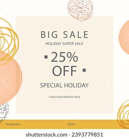 creative square banner template for social media post, advertisement, poster. aesthetic design vector. good for your project and small business