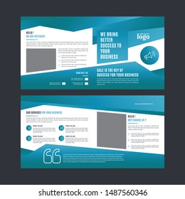 Creative Square Bifold Business abstract vector template. Brochure design, cover modern layout, annual report, poster, flyer in A4 with colorful shapes for tech, science, market with light background