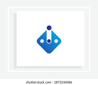 Creative square and blue logo design template