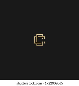 Creative square CJ or JC logo design vector icon