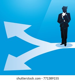 Creative Square Leadership Problem Solving Decision Making Creative Businessman Illustration Concept
