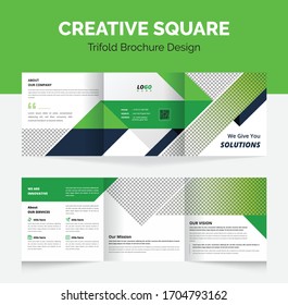 Creative square tri fold design