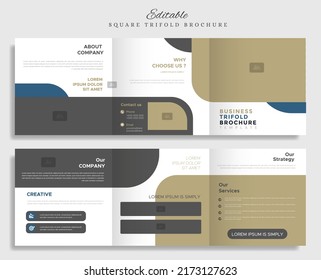 plantilla de diseño de tríplios cuadrados creativos vector