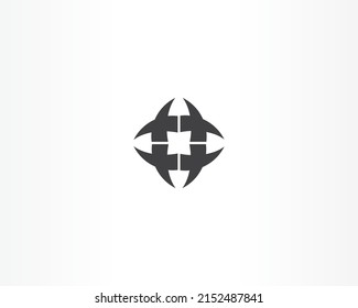 Creative square vector company icon logo design concept