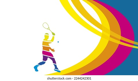 Kreative Squash Sport Hintergrund-Illustration zur Verwendung als Vorlage für Flyer oder zur Verwendung im Web-Design.