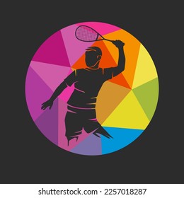 Kreative Squash Sport Hintergrund-Illustration zur Verwendung als Vorlage für Flyer oder zur Verwendung im Web-Design.