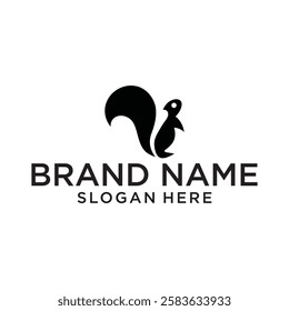 Creative Squirrel Animal Logo design illustration