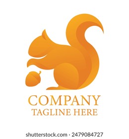 Creative Squirrel Animal Logo vector illustration