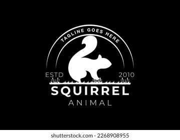 Creative Squirrel Logo. Simple squirrel logo design template.