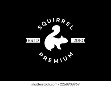 Creative Squirrel Logo. Simple squirrel logo design template.