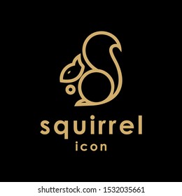 Creative squirrel logo vector image
