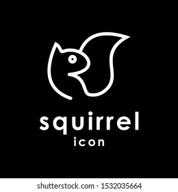 Creative squirrel logo vector image
