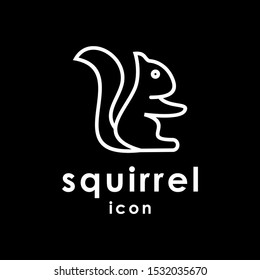 Creative squirrel logo vector image

