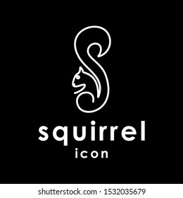 Creative squirrel logo vector image
