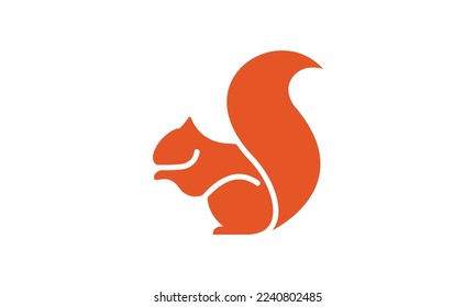 Creative squirrel logo vector image