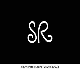 Creative SR letter logo design template vector