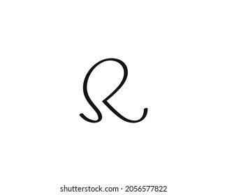 creative SR letters initial logo design vector 