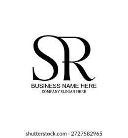 Diseño creativo del logotipo del SR, marca minimalista moderna, icono único del SR, identidad profesional del SR, identidad visual versátil limpia