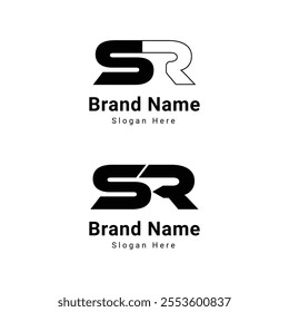 creative sr logo vector design 