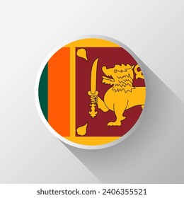 Creative Sri Lanka Flag Circle Badge