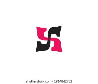 creative SS letter logo design vector template