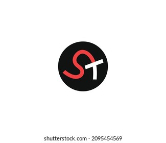Creative ST Letter Logo Template Vector Design