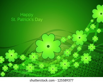 Creative St. Patrick's day background with Clover, Vector illustration