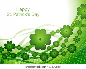 Creative St. Patrick's day background with Clover, Vector illustration
