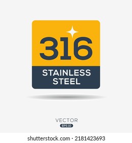 Creative (Stainless steel Grade 316) Icon, Vector sign.