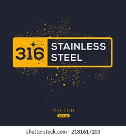 Creative (Stainless steel Grade 316) Icon, Vector sign.