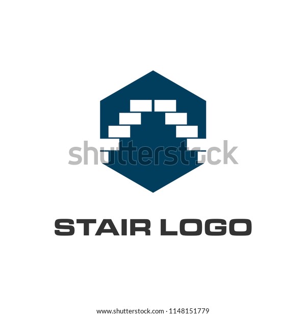 Creative Stair Logo Design Royalty Free Stock Image