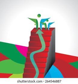 creative stairs concept for success idea 