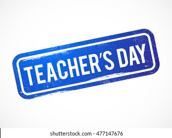 Creative stamp of teachers day celebration.