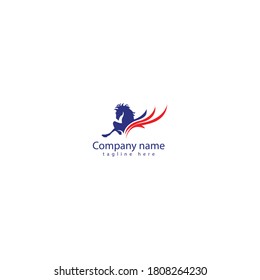 Creative Standing Blue & red Horse Logo Symbol Vector icon design.
Vector. Horse run logo design. Real Estate, vector illustration 