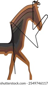 creative standing half front horse