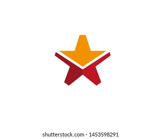 Creative Star Arrow Logo Design Vector Symbol Illustration