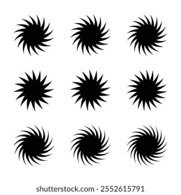 Creative star and black shape set design for Beginners 
