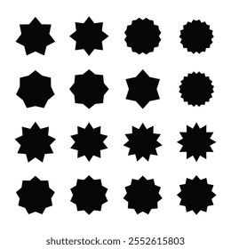 Creative star and black shape set design for Beginners 