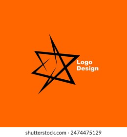 Creative star formation logo design. Unique star logo template. vector.