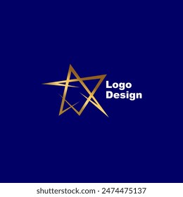 Diseño de logotipo de formación de estrellas creativas. Plantilla única del logotipo de la estrella. Vector.
