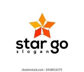 creative star go logo design template