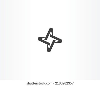 Creative star icon shape logo design concept